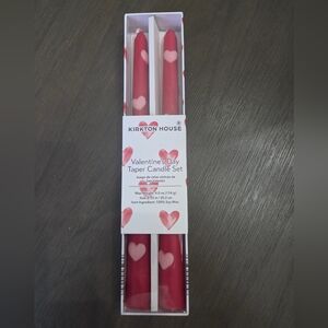Red Valentine's Day Soy Taper Candle Set